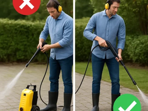 Hoe je een hogedrukreiniger veilig gebruikt