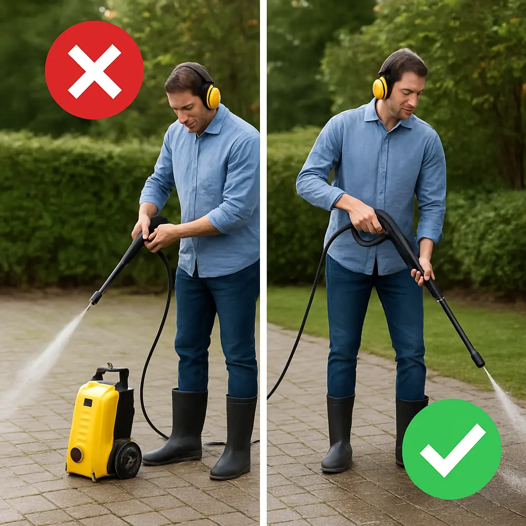 Hoe je een hogedrukreiniger veilig gebruikt