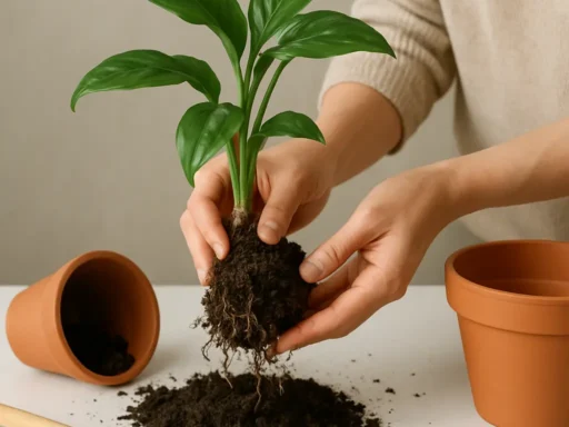 Hoe je een plant verpot zonder schade