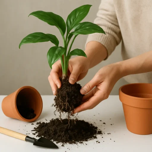 Hoe je een plant verpot zonder schade